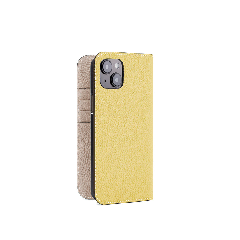 (iPhone 14 Plus) Diary Case Shrink Leather