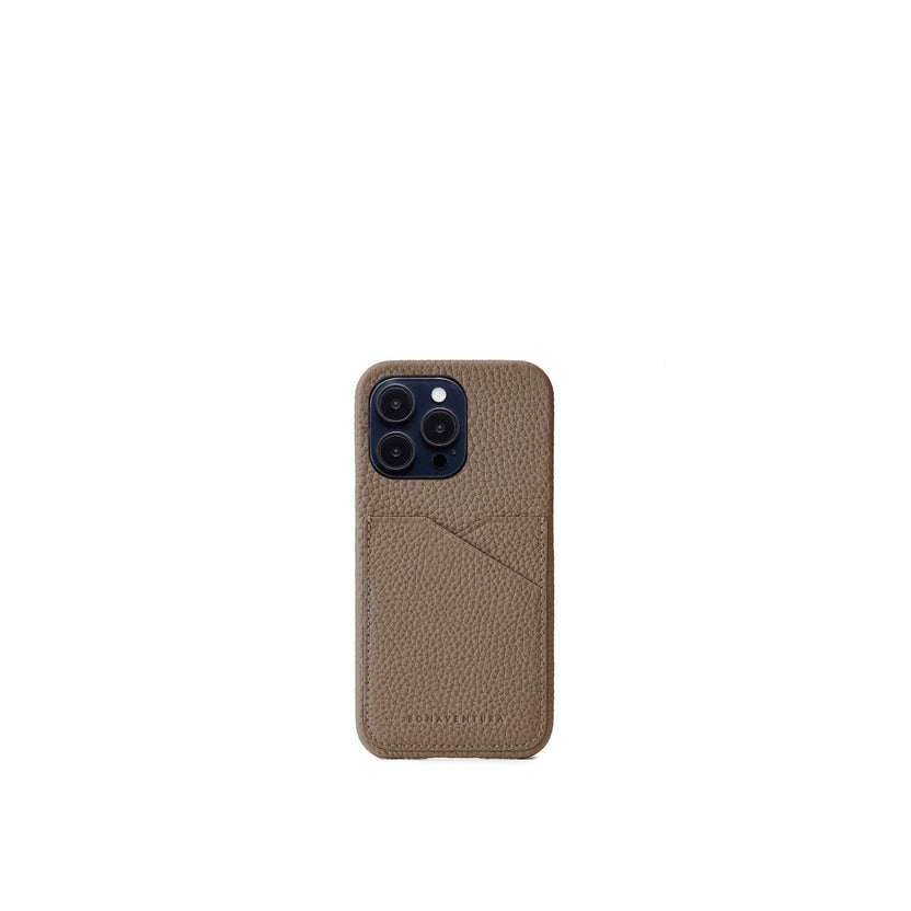 (iPhone 14 Pro) Back Cover Case Shrink Leather