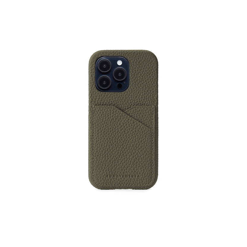 (iPhone 14 Pro) Back Cover Case Shrink Leather